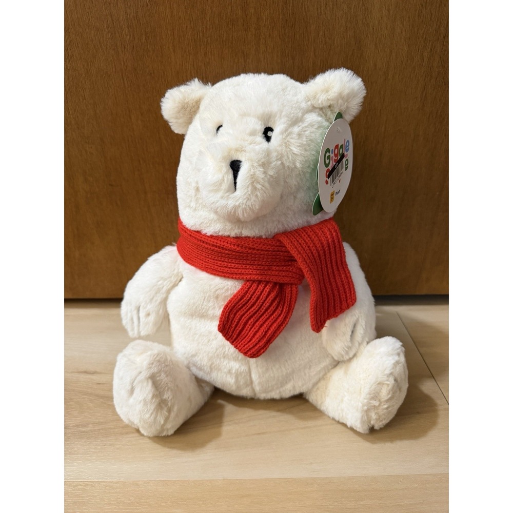 Gigglescape Polar Bear Plush With Red Scarf 12 Inch 2025 Target Brand